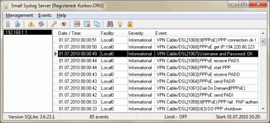 Small Syslog Server