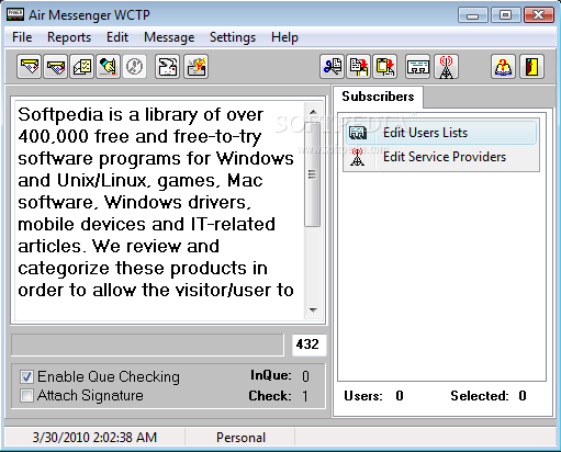 Air Messenger WCTP